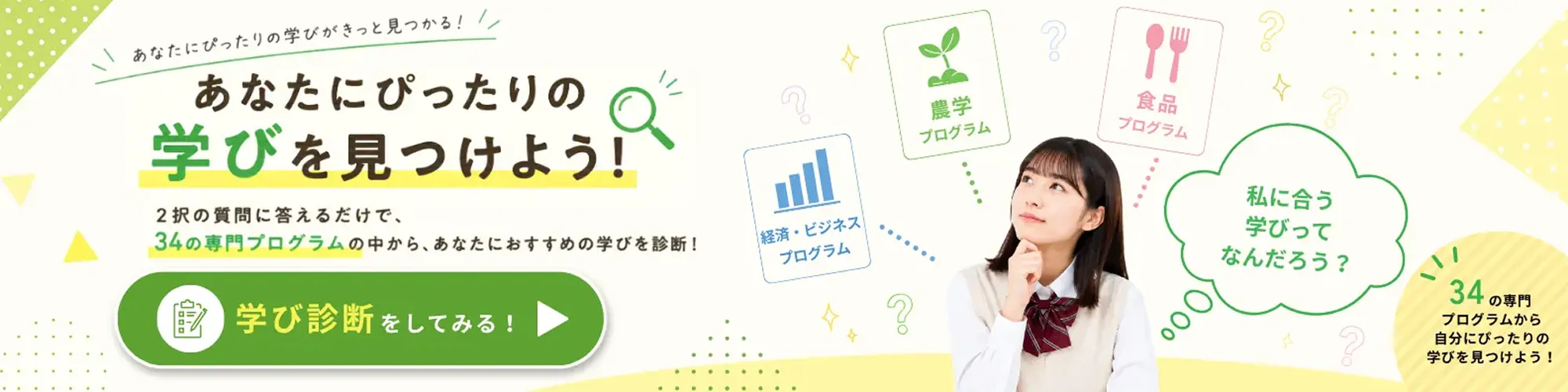 あなたにぴったりの学びを見つけよう!学び診断をしてみる!